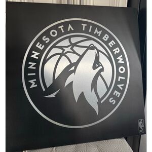 NBA 2018 Basketball Minnesota Timberwolves Framed Felt Wall Decor Black 23"x 23"